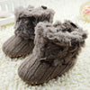 2016 Children Baby Newborn Winter Crochet Knit Fleece Boots Toddler Girl Wool Snow Shoes 0-18M