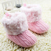 2016 Children Baby Newborn Winter Crochet Knit Fleece Boots Toddler Girl Wool Snow Shoes 0-18M