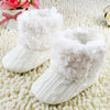 2016 Children Baby Newborn Winter Crochet Knit Fleece Boots Toddler Girl Wool Snow Shoes 0-18M