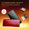 2016 Luxury Genuine leather women's patent wallet fashion Long famous design wallet female Alligator purse Cow Leather Wallet