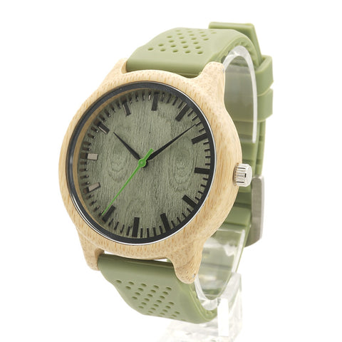 Wooden Watch - Green - Beautifiable - 1