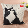 Cartoon Cat Pillow Cover