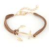 **FREE** Anchor Leather Bracelet - Brown - Beautifiable - 2