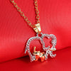 Elephant with Baby Necklace - Beautifiable