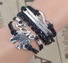 **FREE** Elephant Love Infinity Leather Bracelet - BLACK - Beautifiable - 1