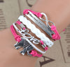 **FREE** Elephant Love Infinity Leather Bracelet - ROSE - Beautifiable - 4