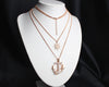 Fashion New sweater Golden double chain anchor Pendant Necklace Korean jewelry