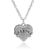 **FREE** Crystal Heart Pendant - GRANDMA Silver - Beautifiable - 9