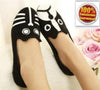 Cat or Dog Face Slip On Flat Shoes