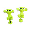 Cute Colorful Cat Earrings - Yellow Green - Beautifiable - 3
