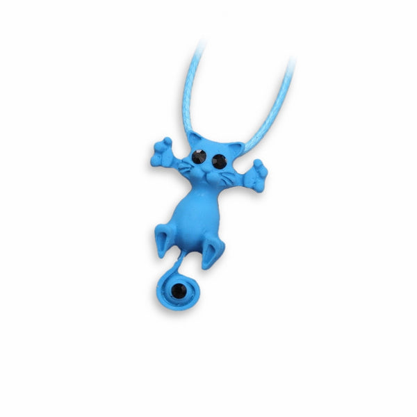 **FREE** Cute Colorful Cat Necklace - Blue - Beautifiable - 1