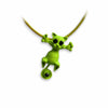 Cute Colorful Cat Necklace - Green - Beautifiable - 5