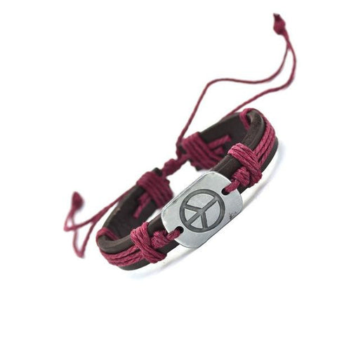 **FREE** Genuine Leather Peace Bracelet - Beautifiable