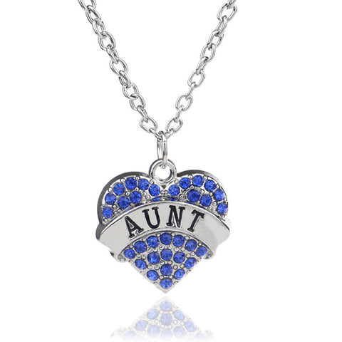 **FREE** Crystal Heart Pendant - AUNT Blue - Beautifiable - 1