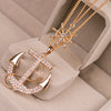 Fashion New sweater Golden double chain anchor Pendant Necklace Korean jewelry