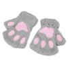 **FREE** Fluffy Plush Paw Gloves - Gray - Beautifiable - 6