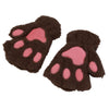 **FREE** Fluffy Plush Paw Gloves - Light Coffee - Beautifiable - 5